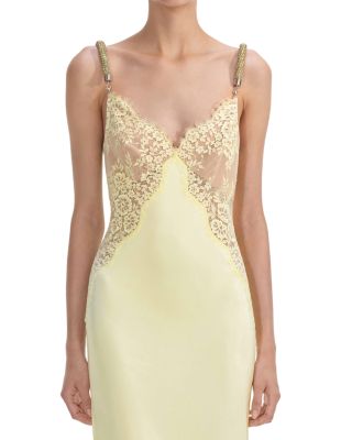 x Christopher Kane Lace Satin Maxi Dress