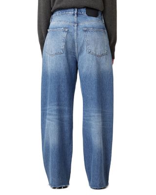 Aki Crossover High Rise Wide Leg Jeans in Light Indigo