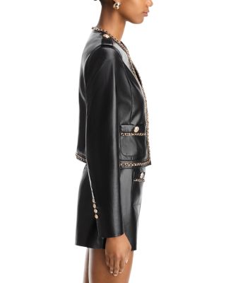 Jemmy Chain Faux Leather Jacket