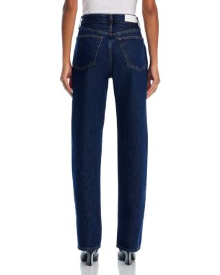 90s High Rise Loose Straight Jeans in Heritage Rinse 