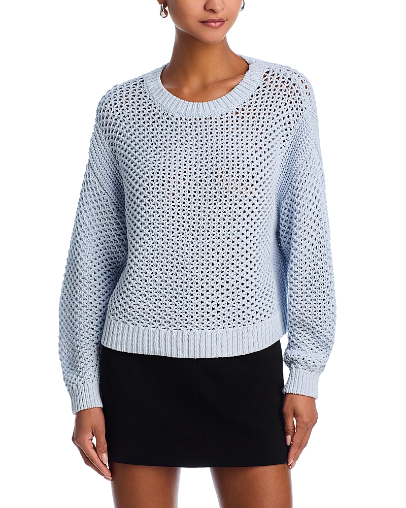 AQUA OPEN STITCH SWEATER - EXCLUSIVE