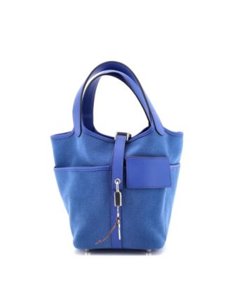Pre-Owned Hermes Pm Cargo Picotin Lock Bag Canvas and Swift