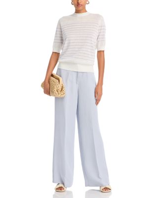 Striped Short Sleeve Sweater