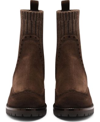  Women's Ferret Suede Low-Heel Ankle Bootie