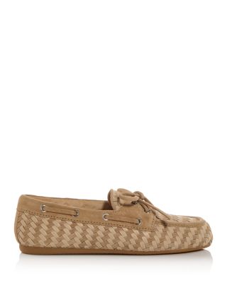 ローファー・オックスフォード MIU MIU MIU MIU BOAT LOAFERS Miu Miu Women's Woven Boat Loafers | Bloomingdale's