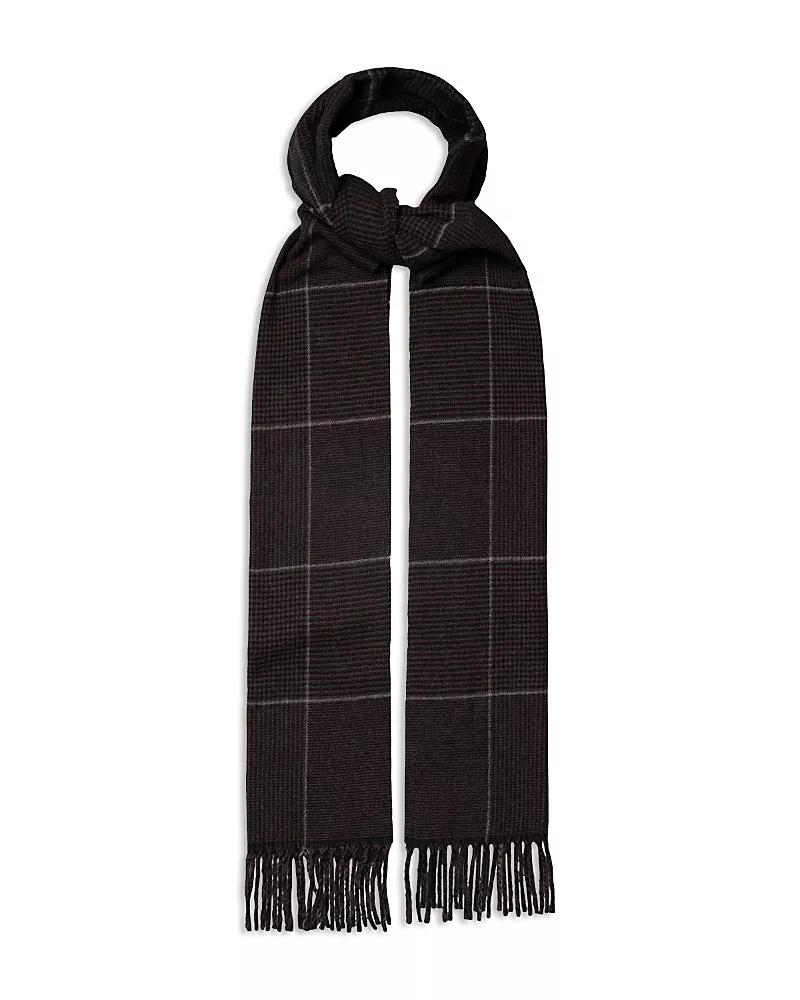Eton Prince Of Wales Check Cashmere Scarf