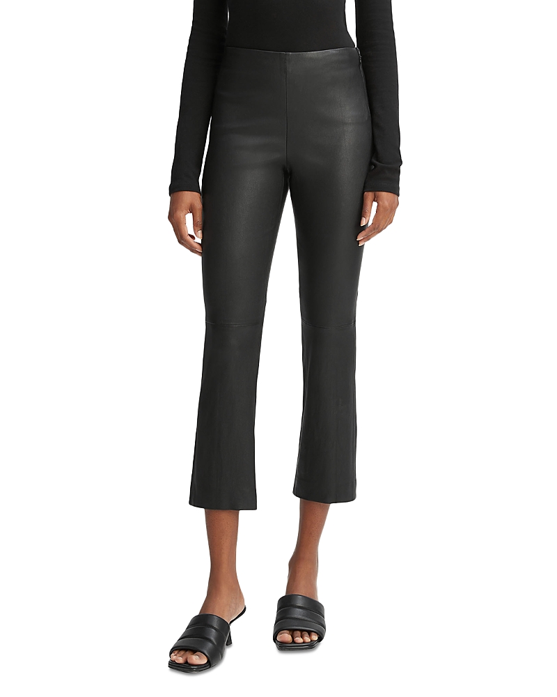 Shop Vince Leather Leggings In Black
