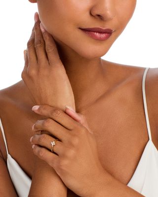 18K Yellow Gold Love in Verona Diamond Flower Ring