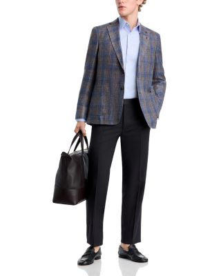 Dawson Regular Fit Plaid Soft Wool Silk Blend Jacket