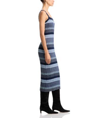 Cheval Striped Square Neck Dress