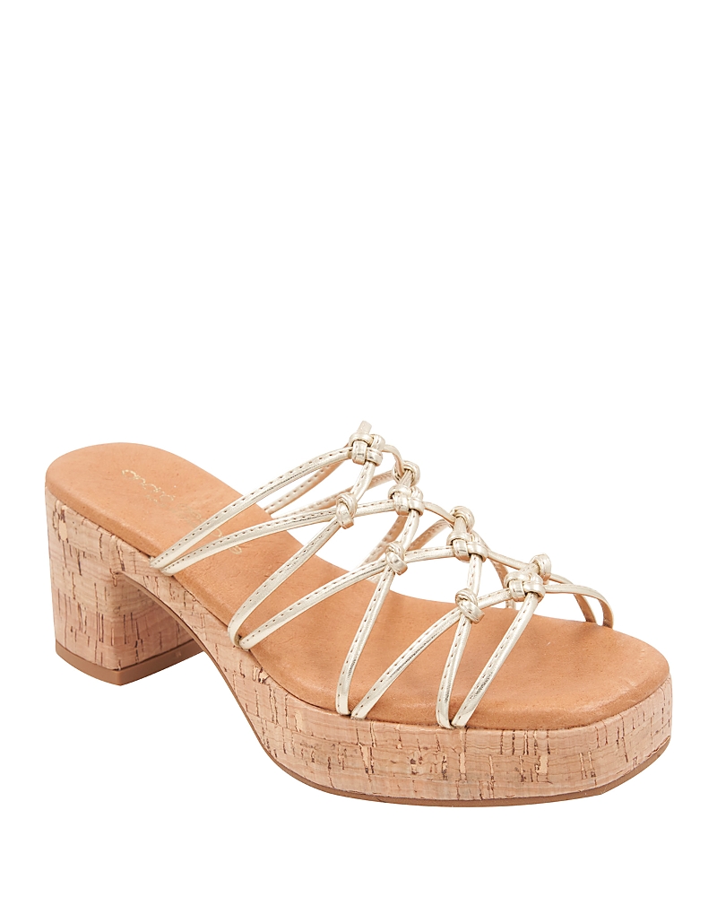 Andre Assous André Assous Camryn Platform Slide Sandal In Platino