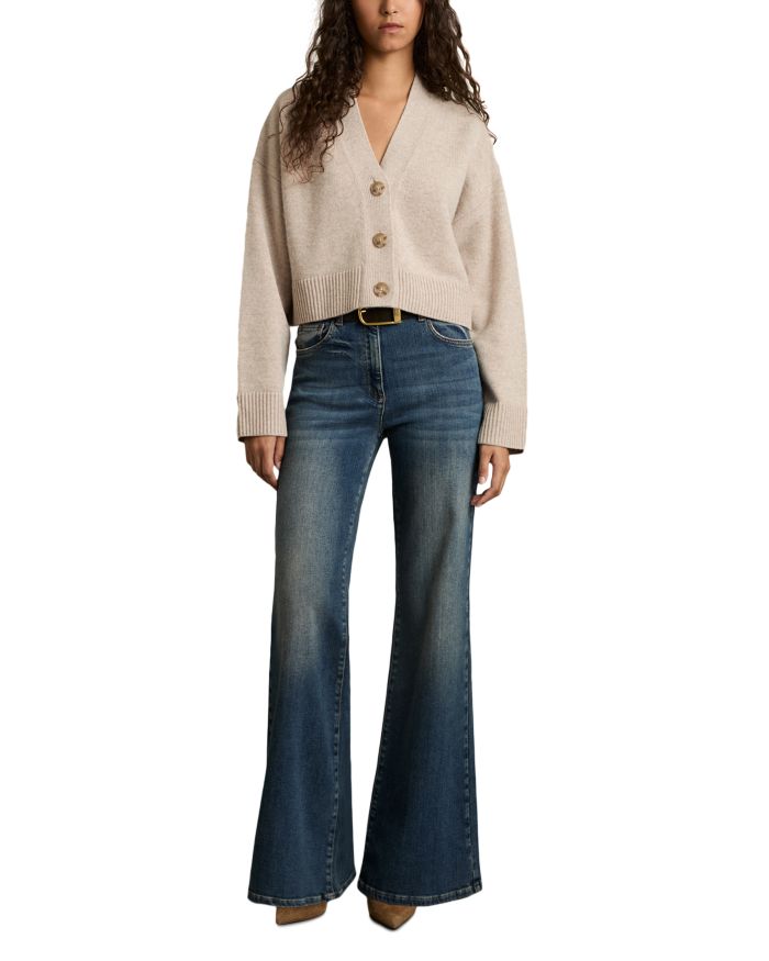 Rixy Wool Blend V Neck Cardigan