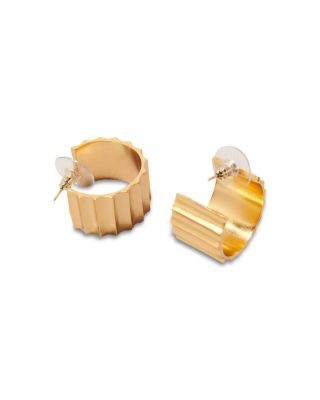 Maje - Tapered Gold Mini Hoop Earrings