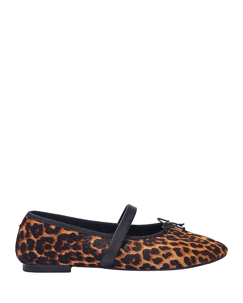 Maje Leopard-effect Leather Ballet Flats In Leopard Print