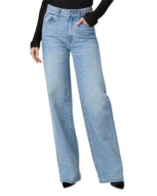 PAIGE - Sasha High Rise Wide Leg Jeans in Sonali Embellished
