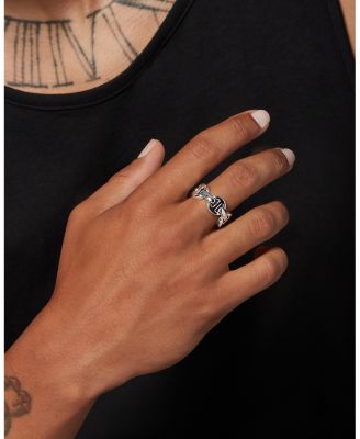 Men&#39;s Sterling Silver Brute Classic Tri Link Ring