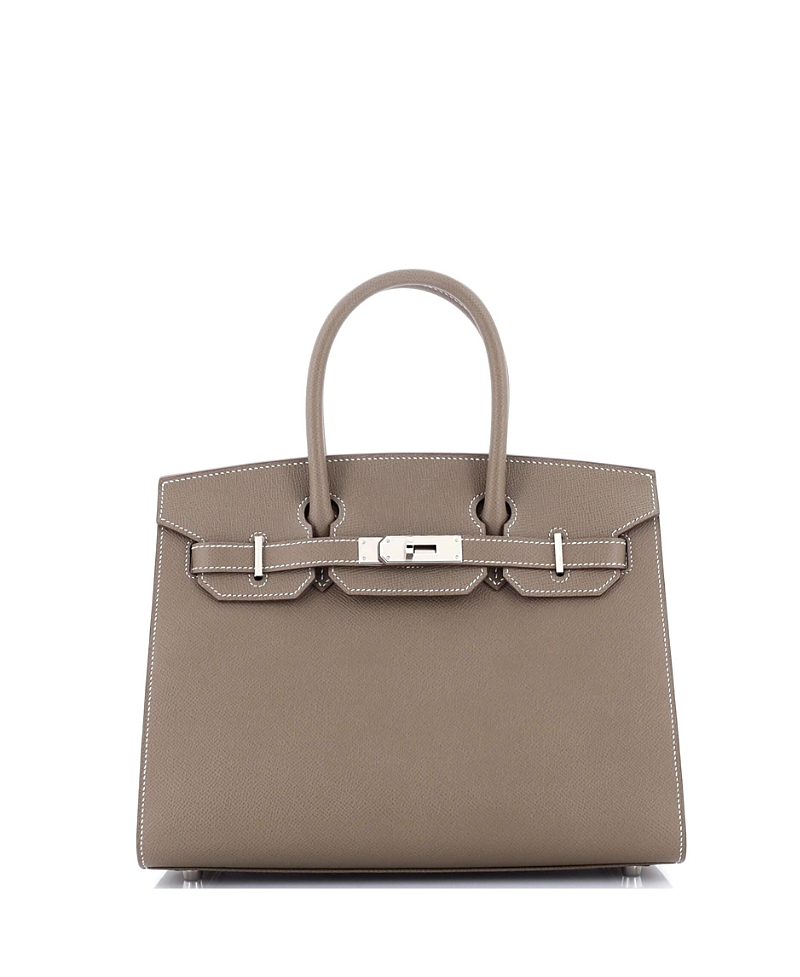 Pre-owned Pre-owned Hermes Hermes Hermes Birkin 30 Handbag Grey Epsom With Palladium Hardware In Etoupe