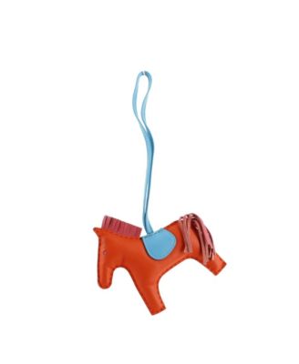 Pre-Owned HERMES Mm GriGri Rodeo Bag Charm Leather