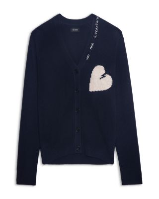 Zadig & Voltaire Travia Cashmere Heart Cardigan | Bloomingdale's Women