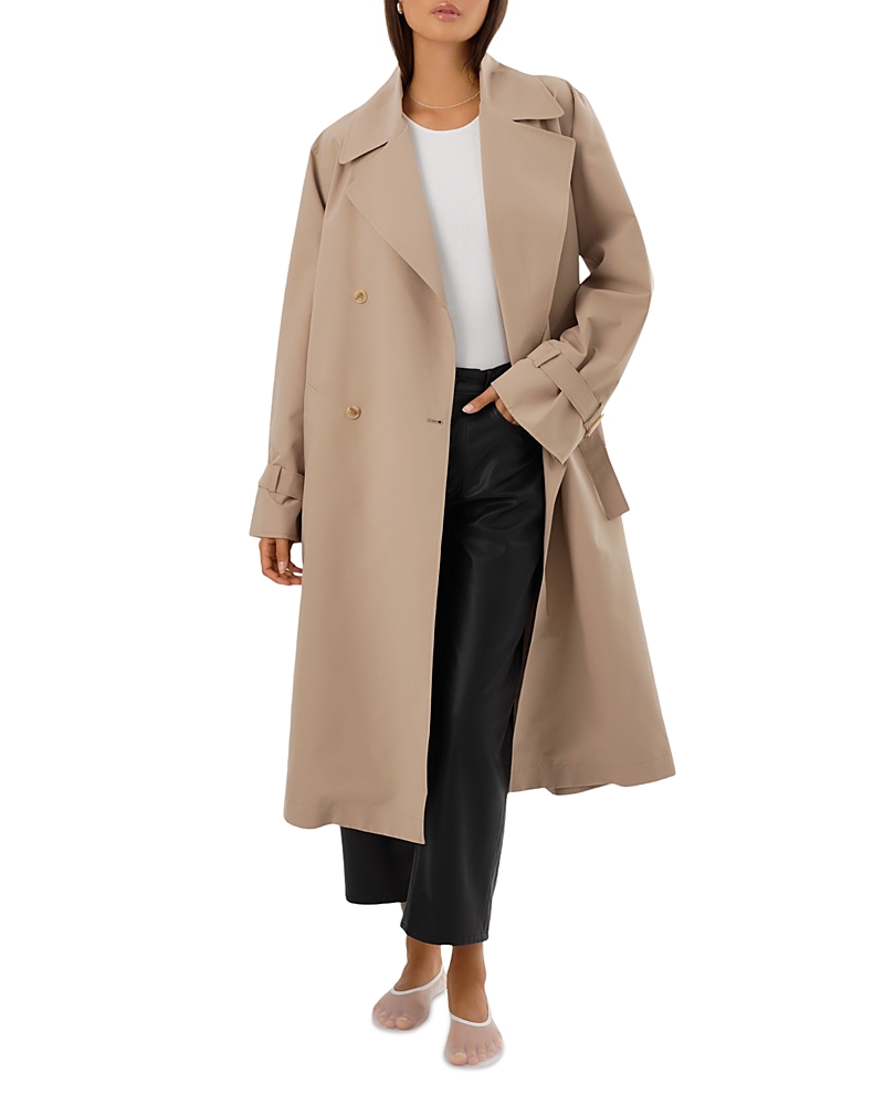Lamarque Oversized Trench Coat In Khaki