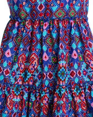 Mosaic Tile Puff Sleeve Dress - Exclusive