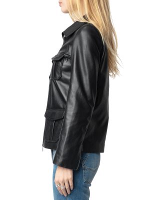 Lienna Embossed Leather Jacket