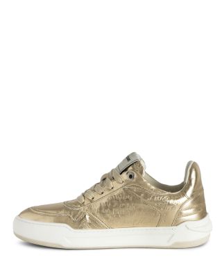Women's Wings Vintage Metallic Gold Graffiti Sneakers