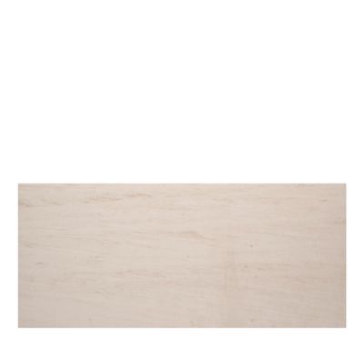 Wish You Were Dining Table - Chrome/Creme Travertine