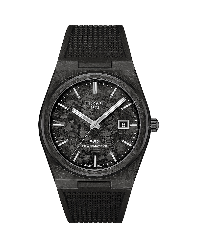 Tissot Prx Powermatic 80 Watch, 41mm In Black/black