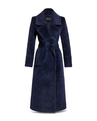 Boucle Notch Collar Wrap Coat