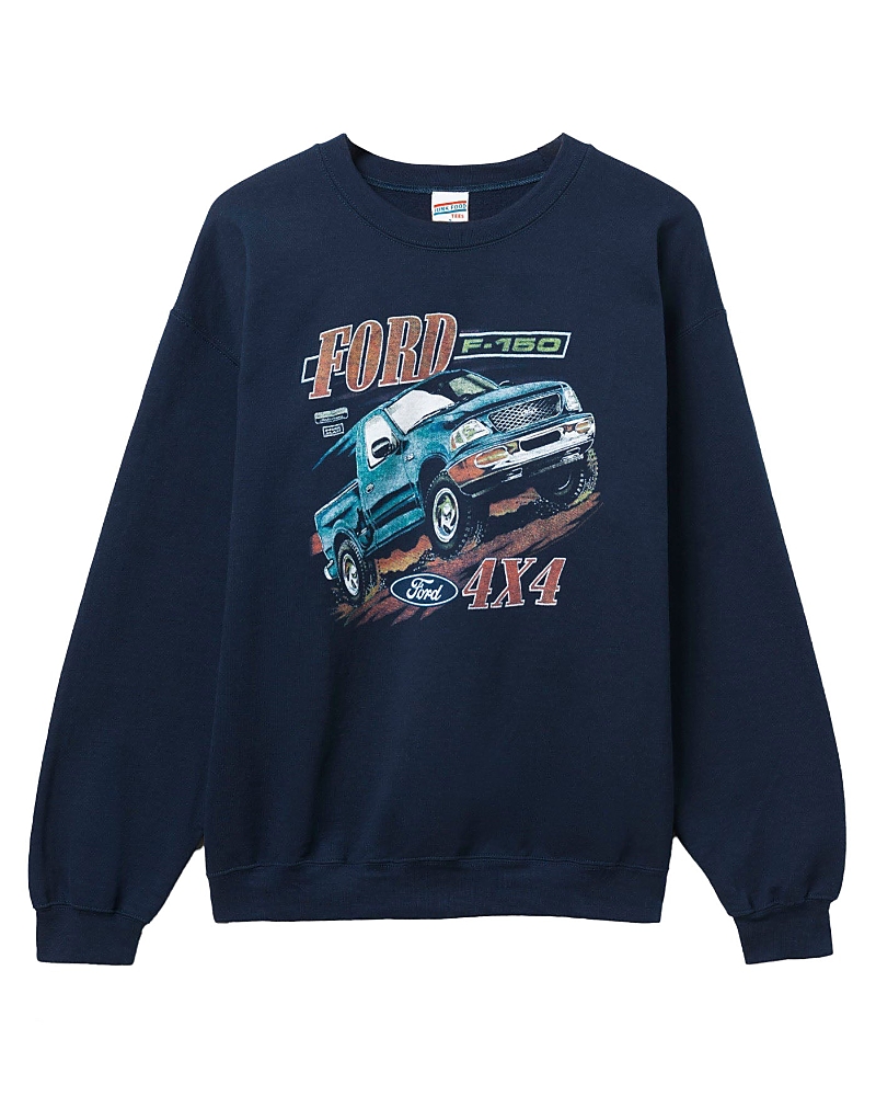 Junk Food Clothing Unisex Ford F-150 4x4 Flea Market Fleece Sweatshirt In Navy