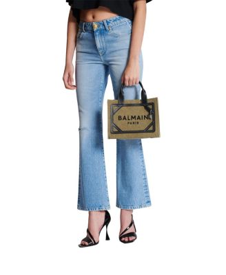  Women's B-Army Small Tote Bag in Canvas and Leather