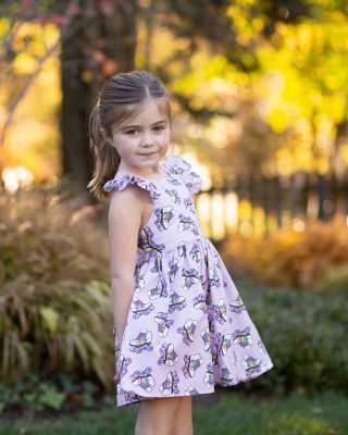 Girls' Ruffle Sleeve Dress in Rollerskates - Little Kid, Big Kid