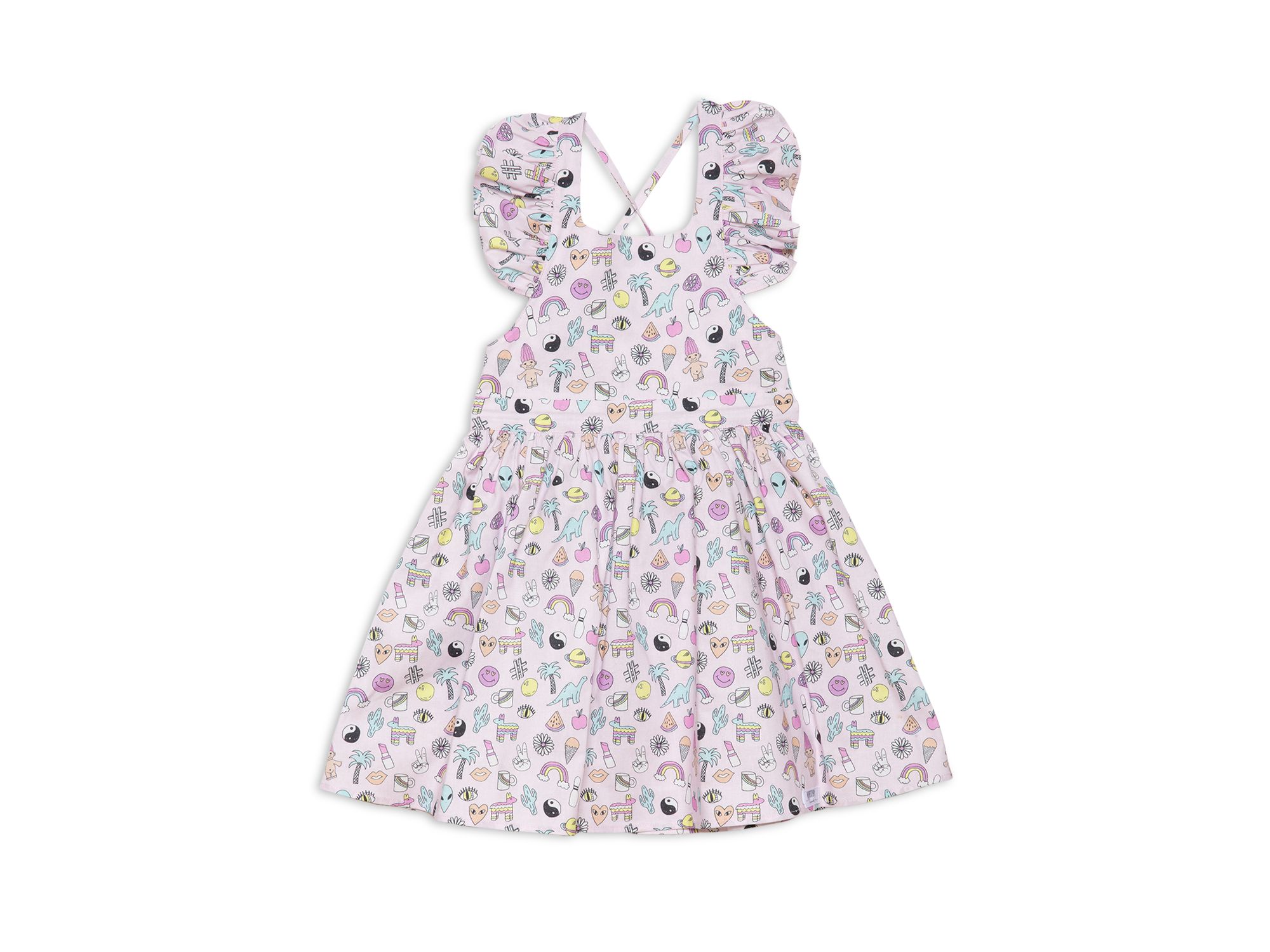 Girls' Ruffle Sleeve Dress in 90's Toys - Little Kid, Big Kid