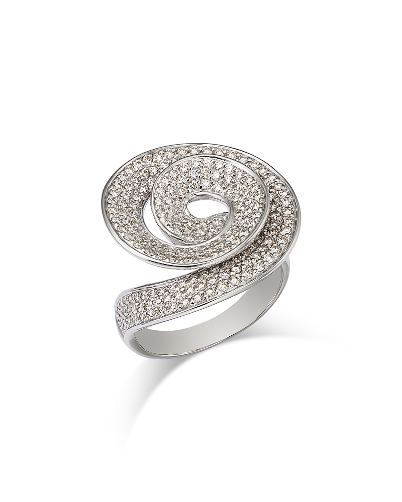 Bloomingdale's Fine Collection Diamond Swirl Ring In 14k White Gold, 1.50 Ct. T. W. In White