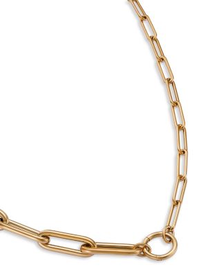 Paperclip Chain Necklace in 14K Yellow Gold