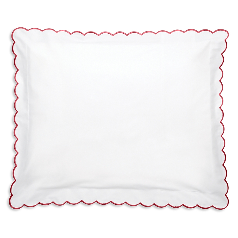 Matouk Dakota Percale Standard Sham In Red