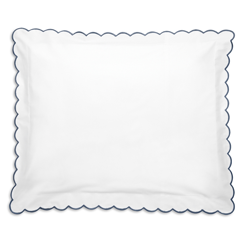 Matouk Dakota Percale Standard Sham In Steel Blue