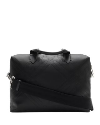 Embossed Check Briefcase