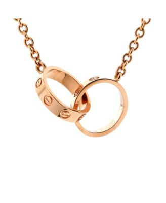 Pre-Owned Cartier - Love Interlocking Necklace 18K Rose Gold