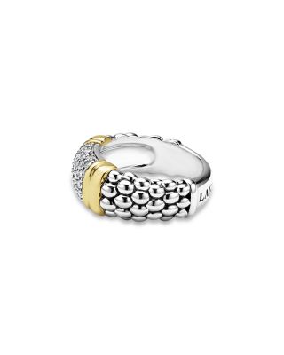 Two Tone Signature Caviar Diamond Ring, 0.567 tcw