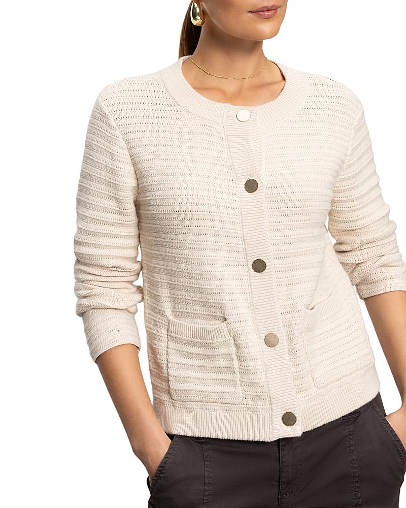 Sanctuary Pointelle Knitted Jacket In Oat
