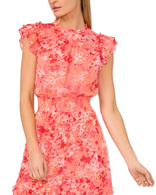 Flutter Sleeve Smocked Dress