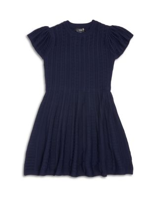 AQUA - Girls' Knit Fit and Flare Dress - Big Kid