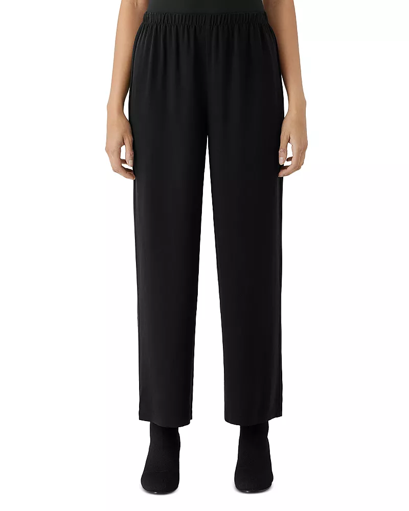 Eileen Fisher Silk Straight Ankle Pants