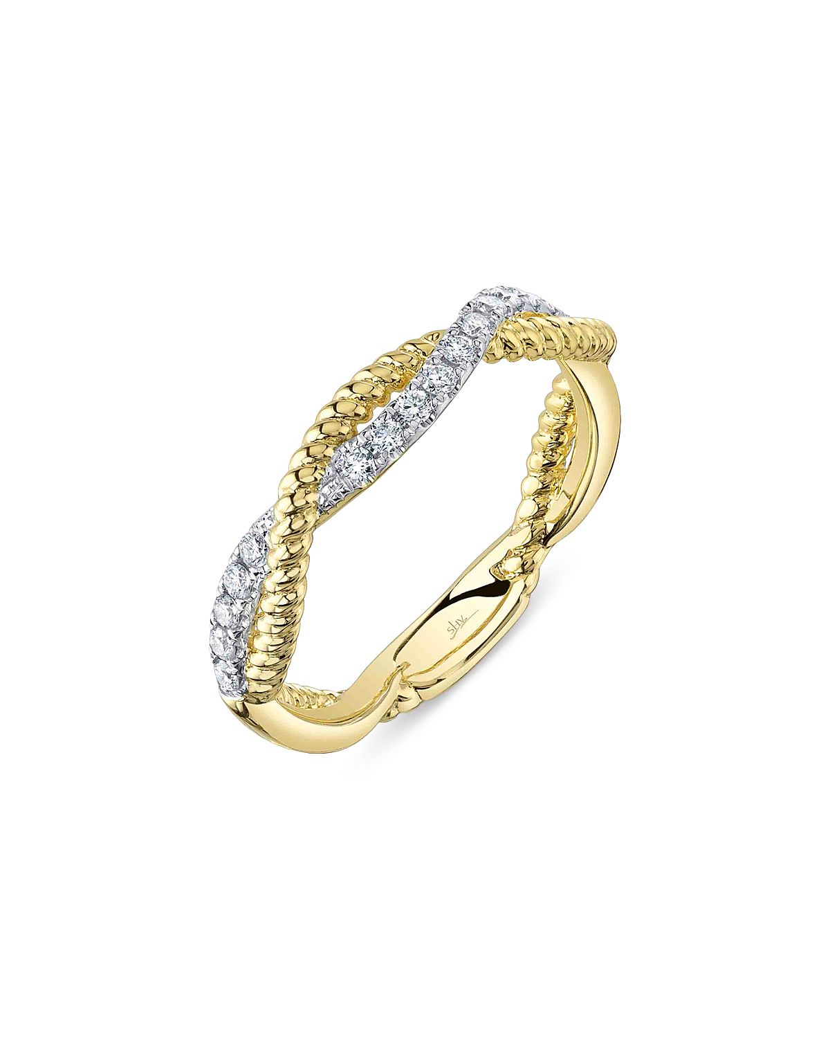 Shy Creation 14K Yellow Gold Kate Diamond Ring, 0.22 tcw