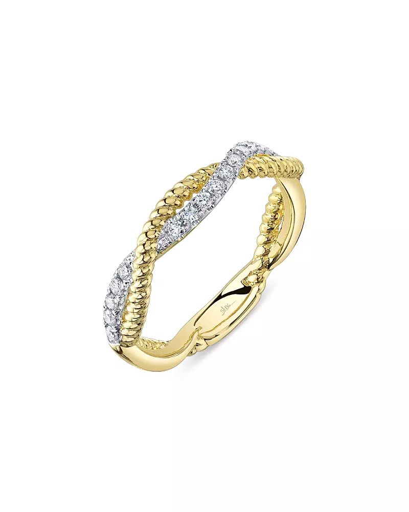 Shy Creation 14K Yellow Gold Kate Diamond Ring, 0.22 tcw