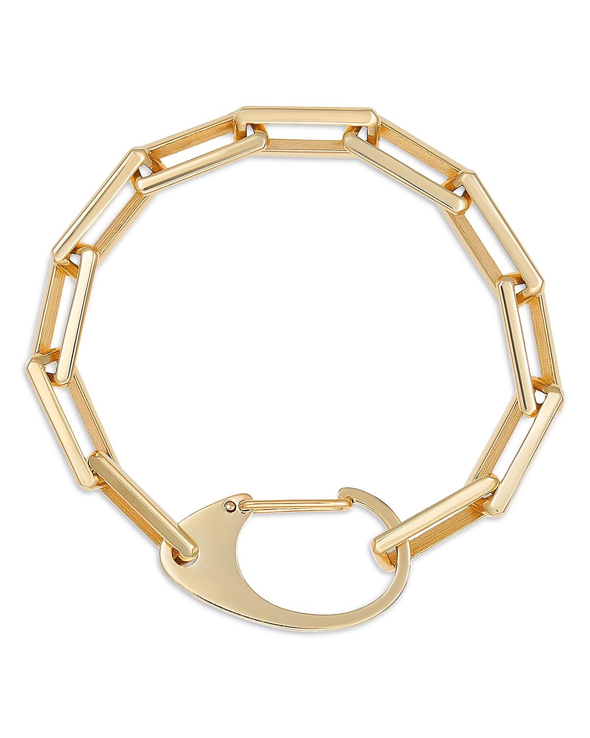 Luis Morais Men's 14K Yellow Gold Eye of the Idol Large Clasp Link Bracelet