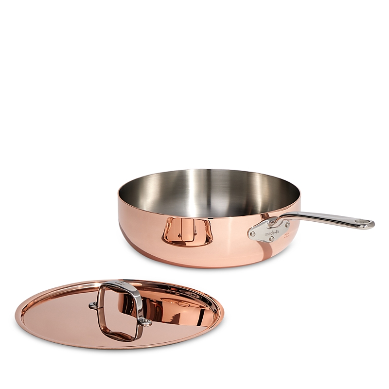Made In Copper 5.2 Qt. Saucier And Lid In Copper