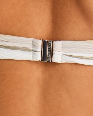 Striped Marie Bikini Top